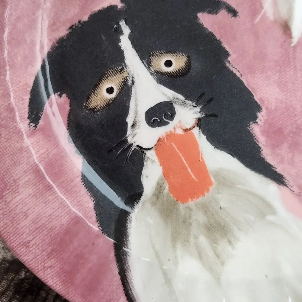 Anthropologie Holly Frean The Farm No.7 Cat Dog Plate 8.5” Whimsical Decor